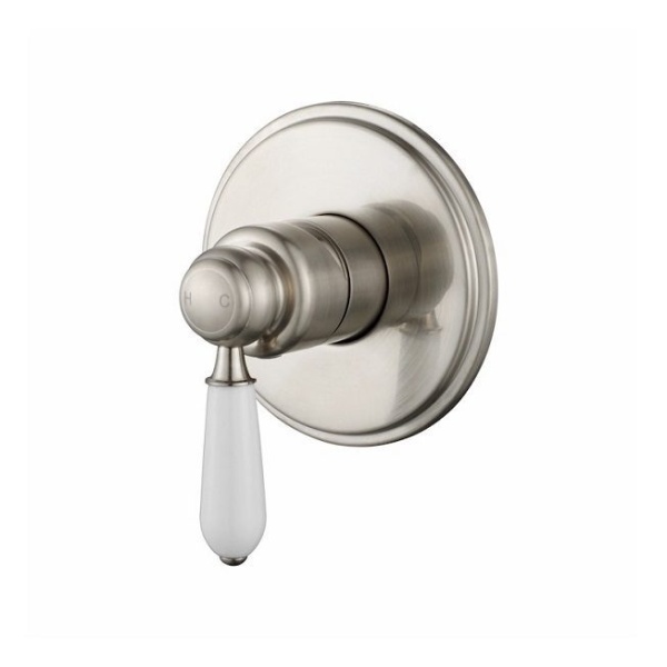 Bordeaux Shower Bath Wall Mixer Brushed Nickel