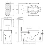 Stella Care Adjustable Toilet Link Suite S-Trap