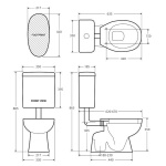 Stella Junior Adjustable Link Toilet Suite S-Trap