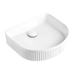 Archie French Fluted Basin Gloss White 415mm